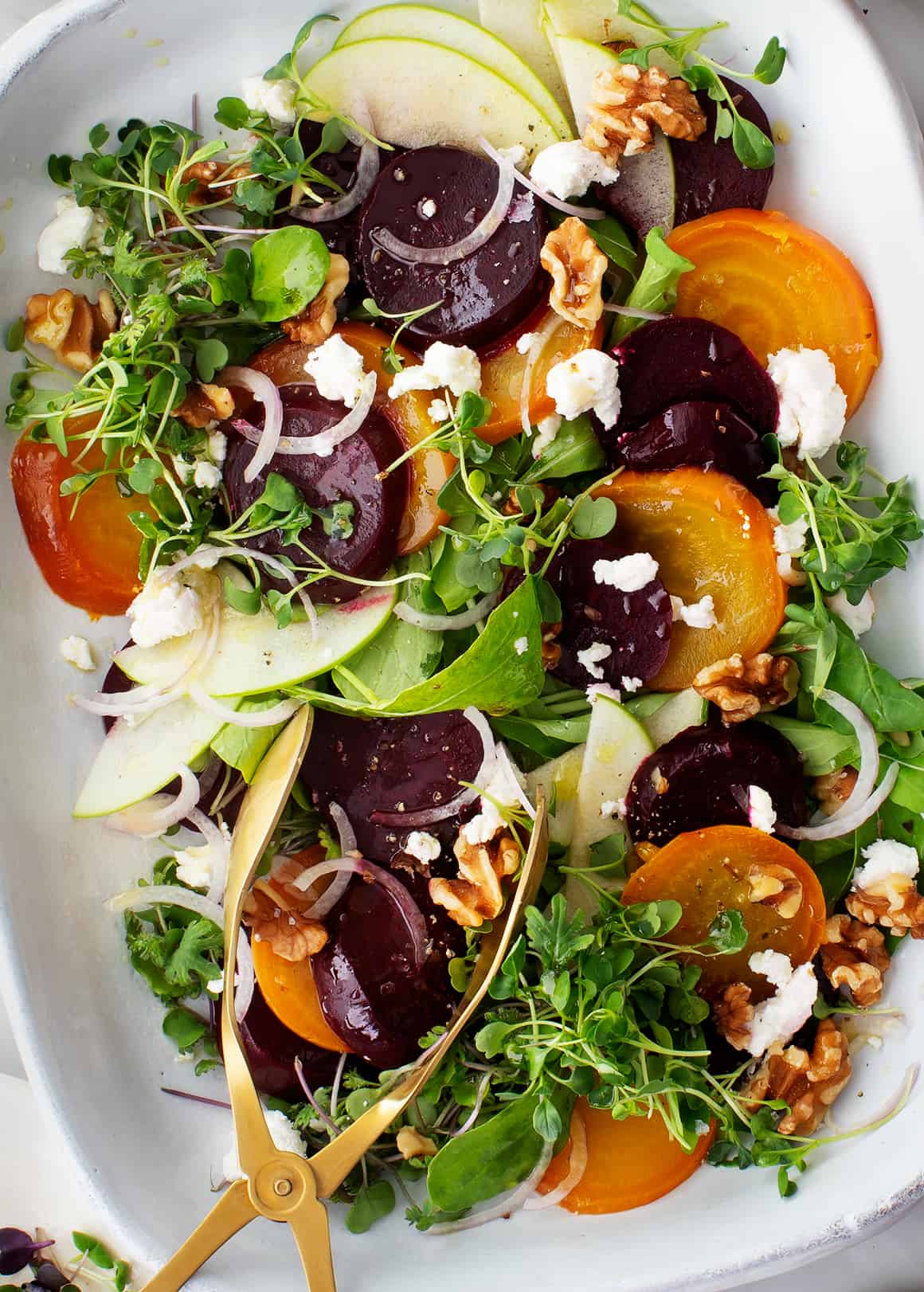 Mustard Greens Salad with Roasted Potatoes and Tomatoes - Eating