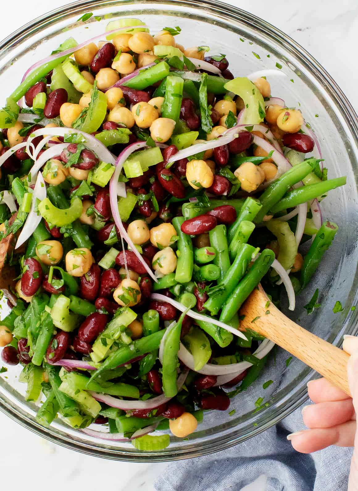 Easy lunch ideas - three bean salad