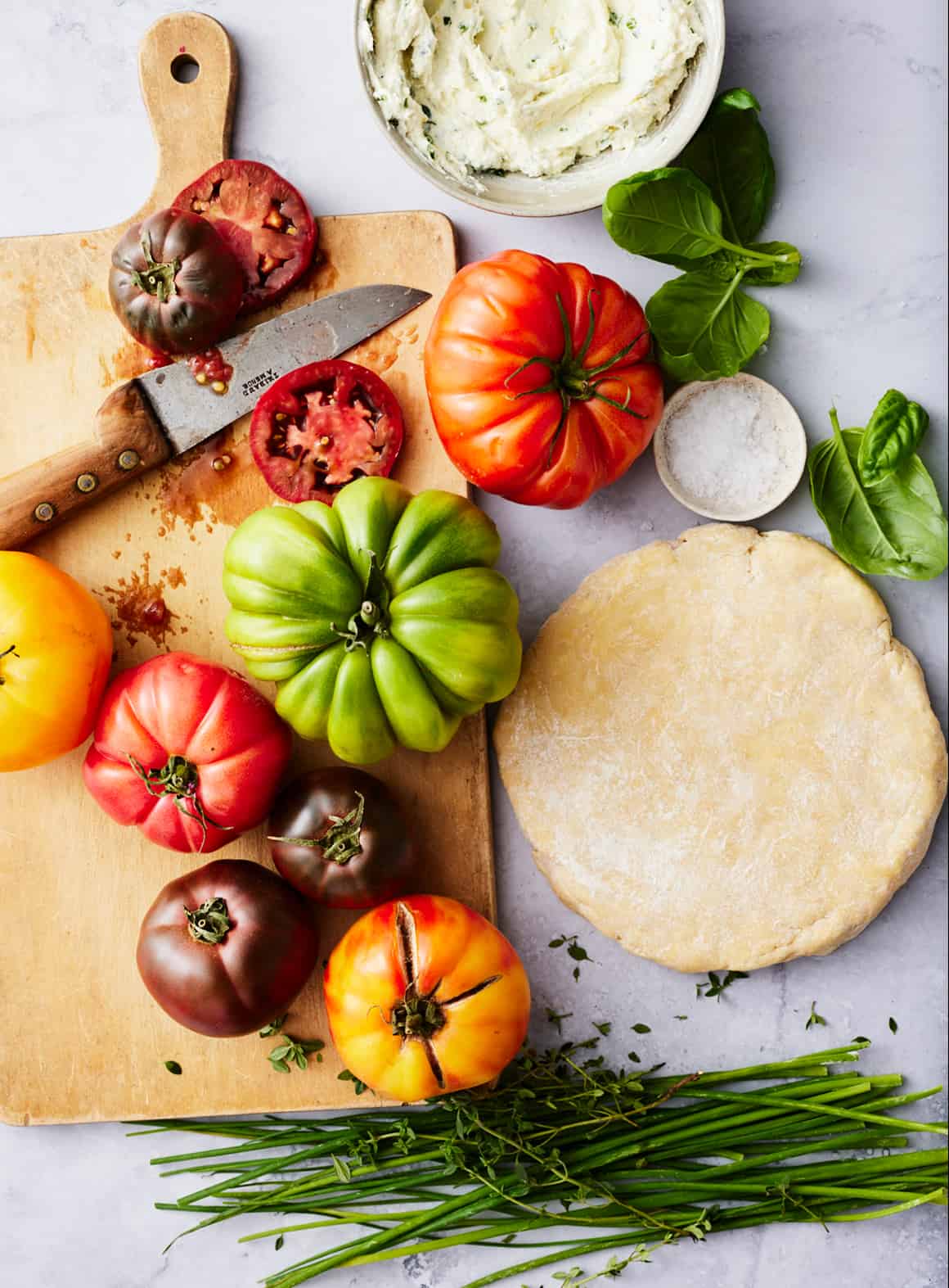 Tomato galette ingredients