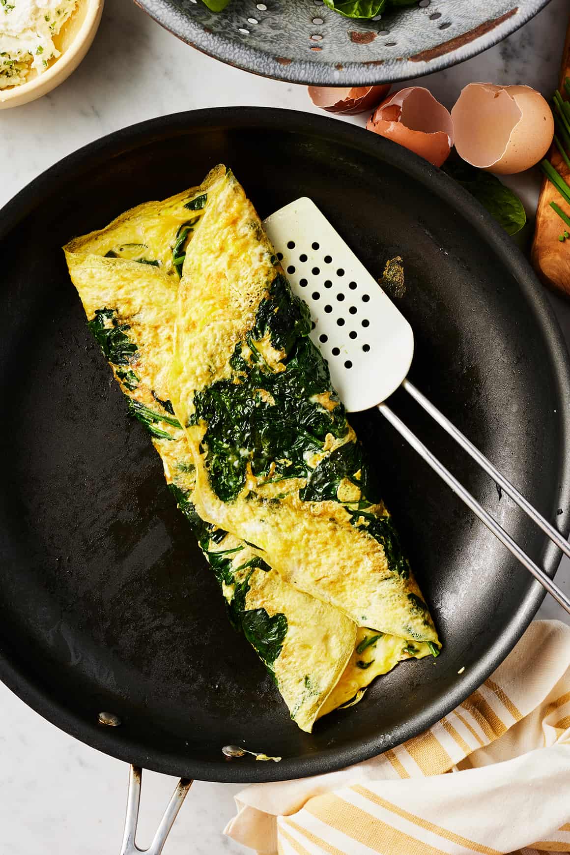 Spinach Omelette Breakfast Sandwich