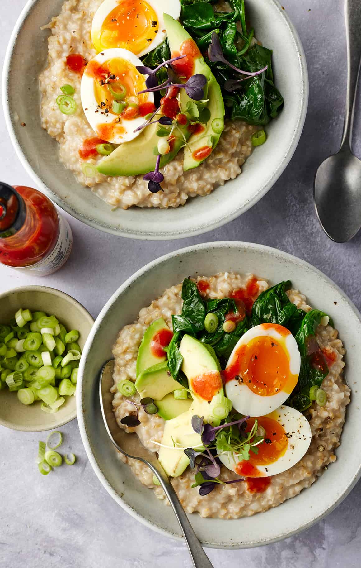 Breakfast Oatmeal With Eggs