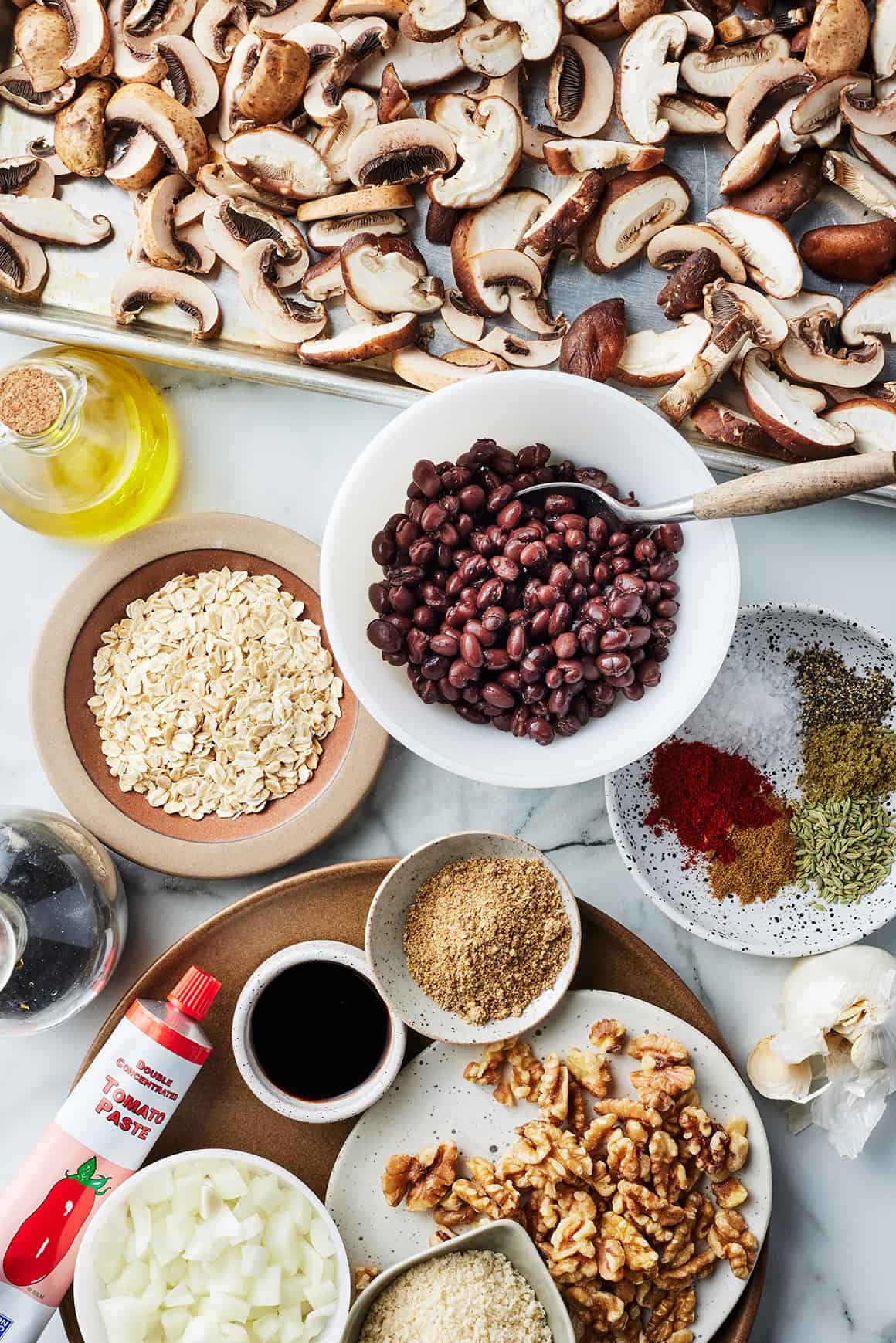 Vegan meatball recipe ingredients