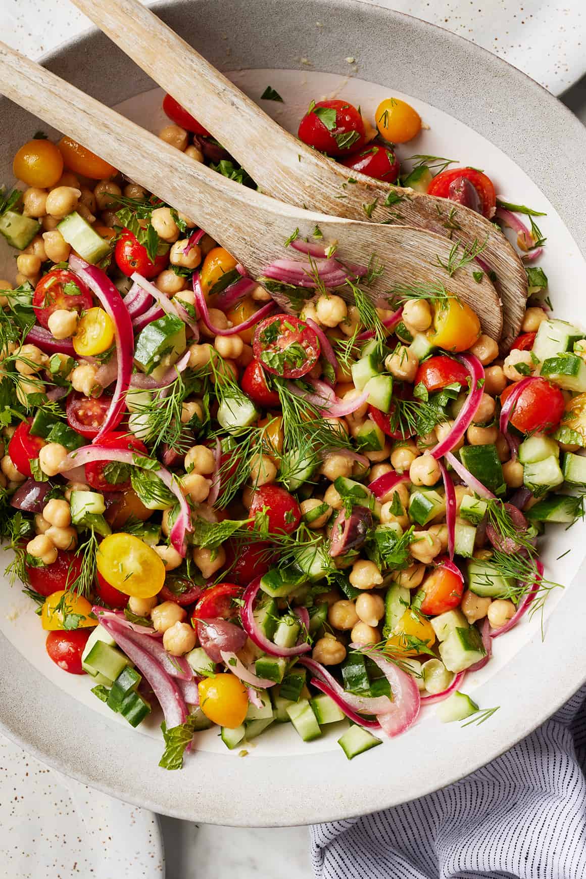 Instant Pot Chickpea Salad with Lemon, Feta, and Fresh Dill Recipe