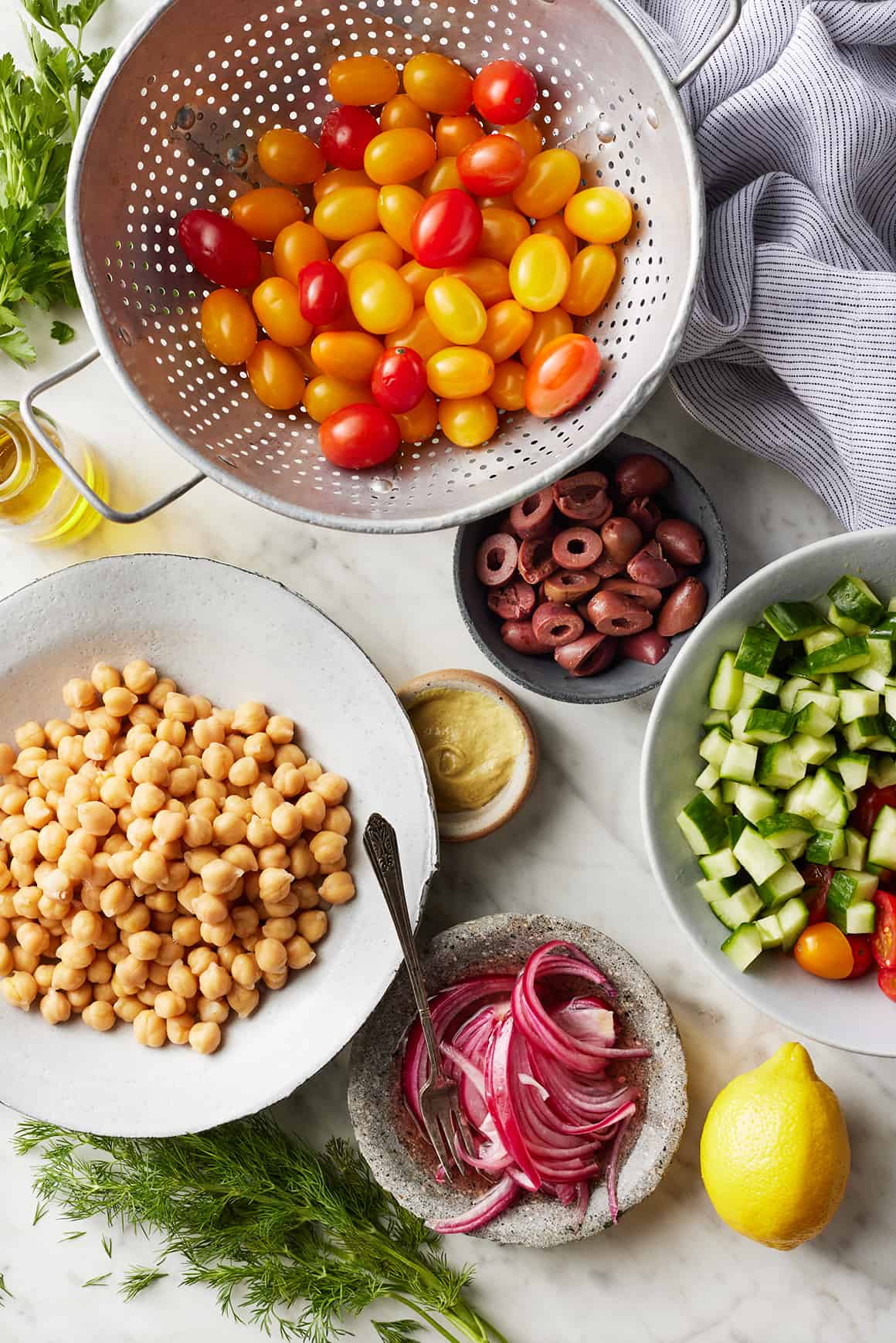 Mediterranean Chickpea Glow Bowls - It's A Flavorful Life