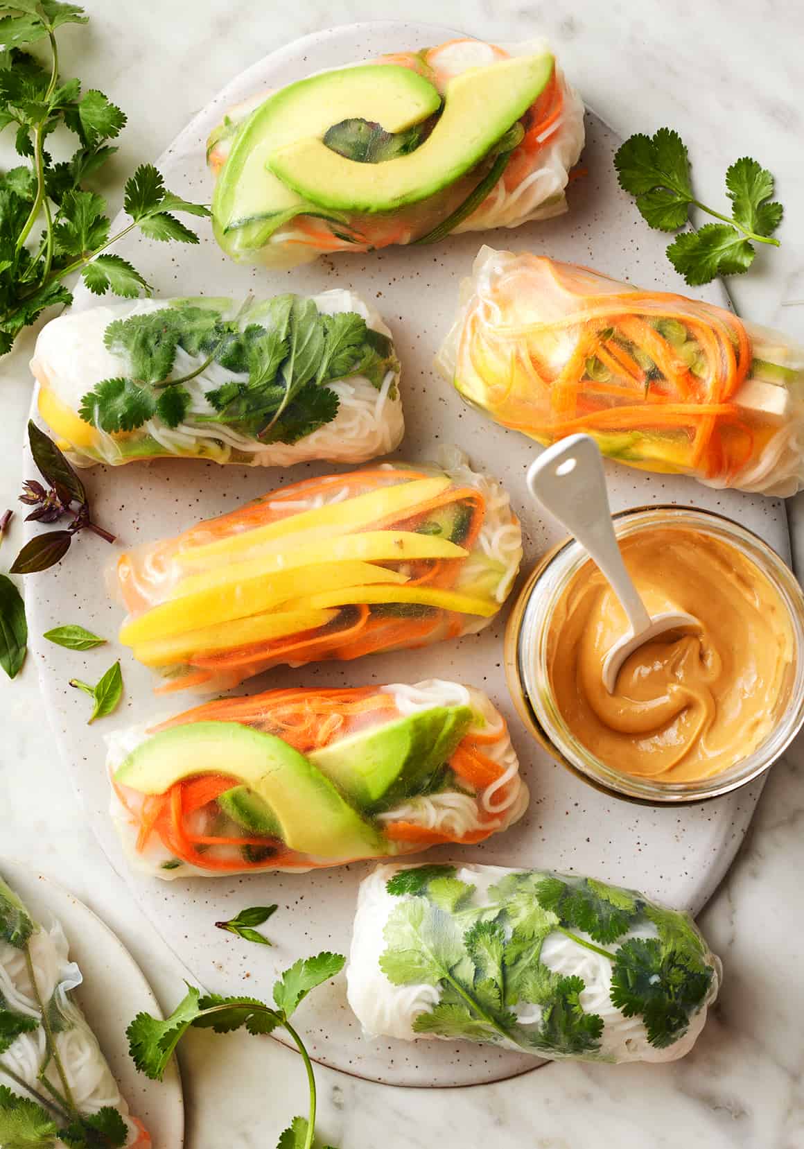 Rice Paper Rolls with Peanut Sauce - Liv Vegan Strong