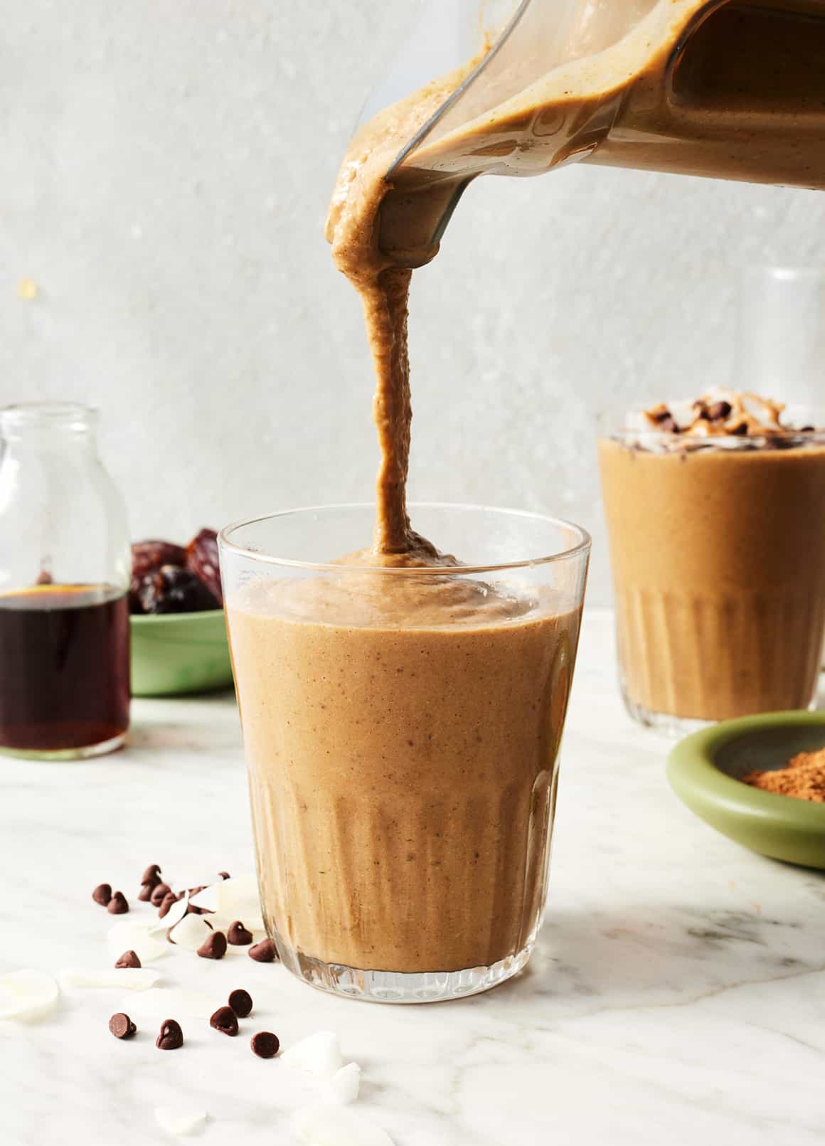 Creamy chocolate zucchini smoothie