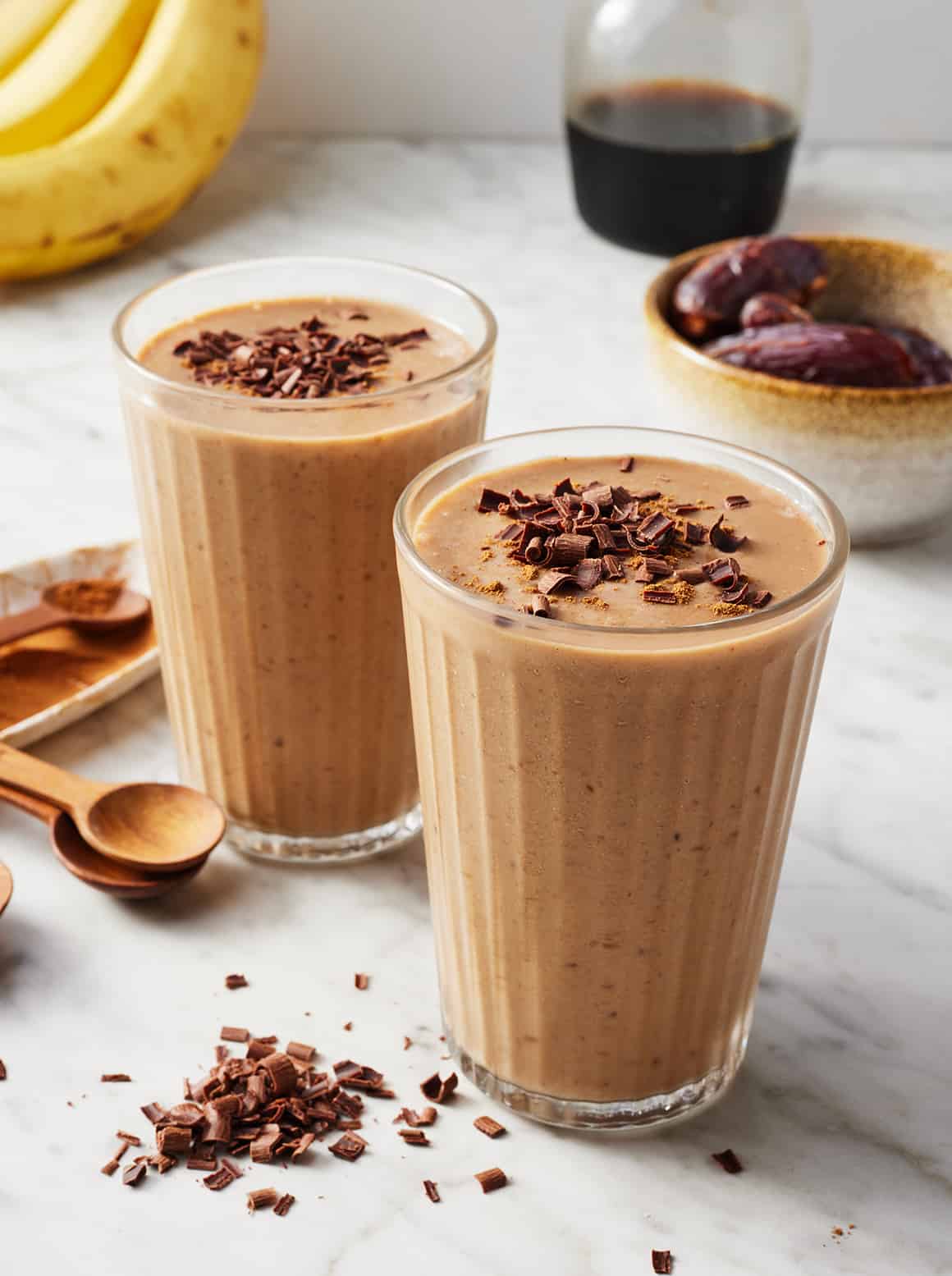 Banana Coffee Breakfast Milkshake, Instant Coffee Banana Smoothie