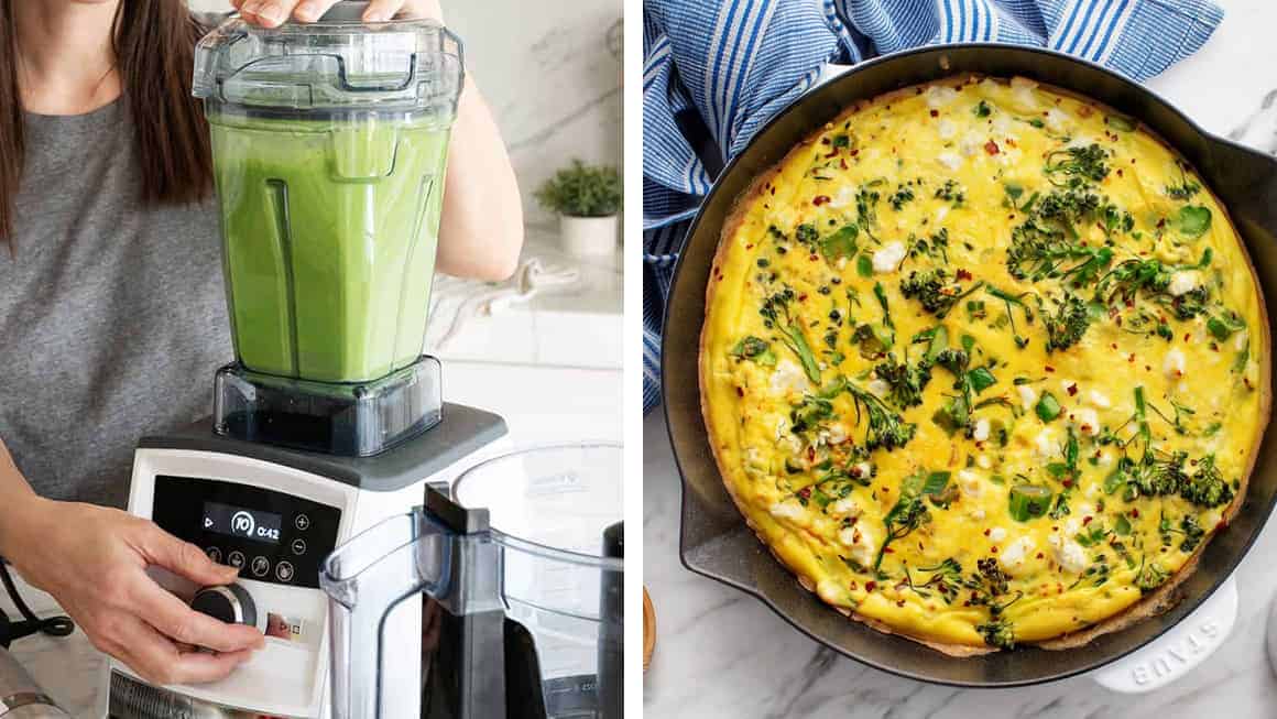 Best Kitchen Gifts: Vitamix Ascent Series blender and Staub cast-iron skillet