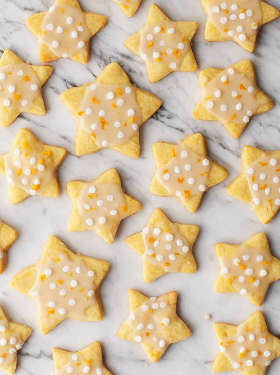 orange shortbread cut-outs