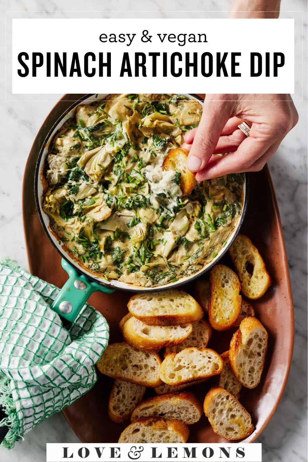 Vegan Spinach Artichoke Dip Recipe Love and Lemons
