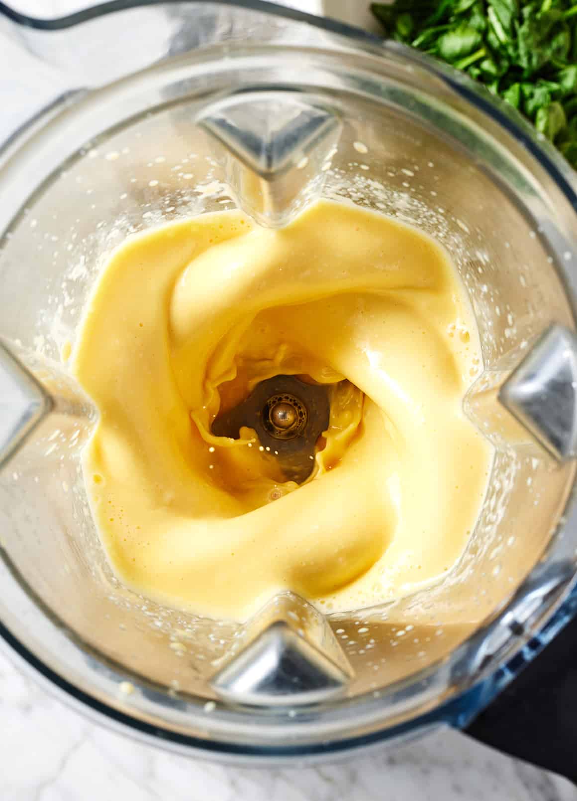 Egg mixture in blender