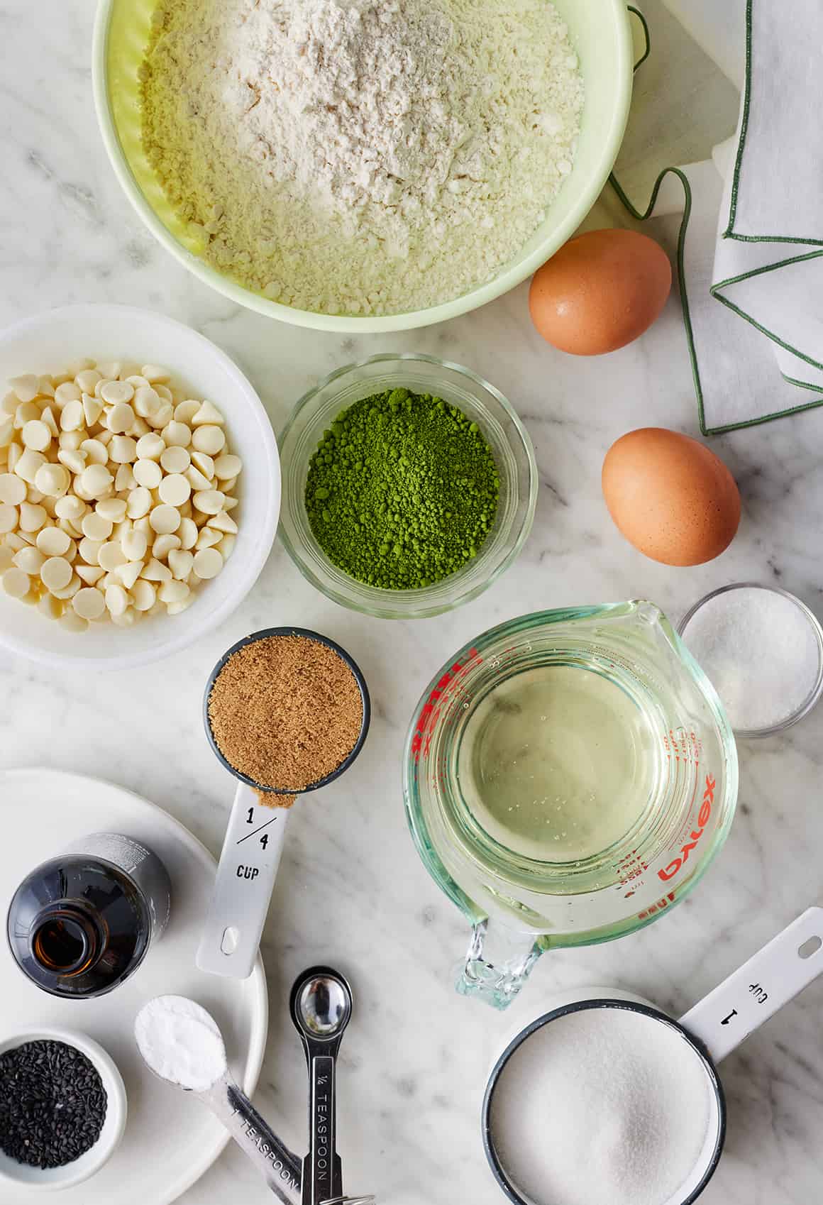 Matcha cookie recipe ingredients