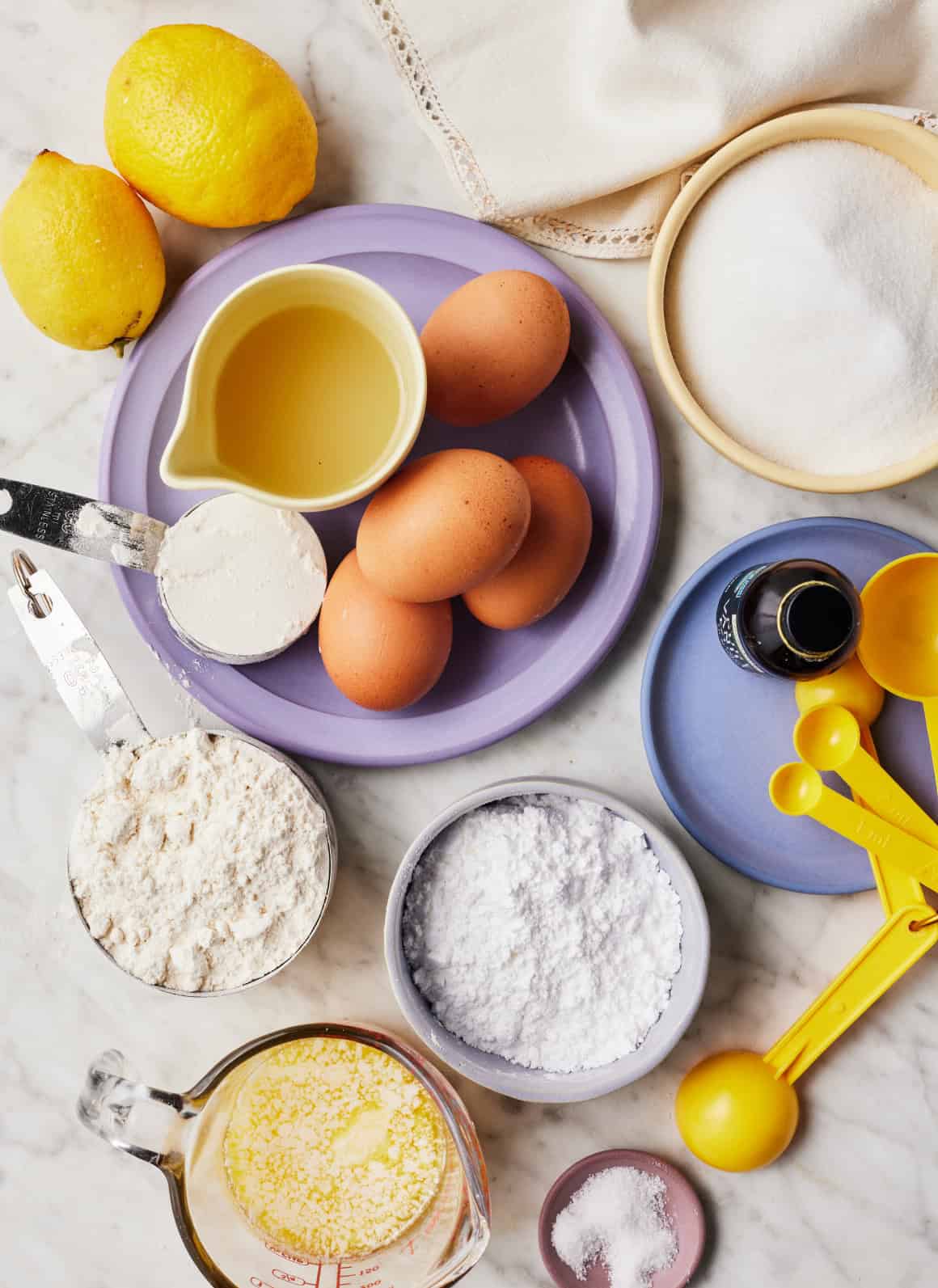 Lemon bars recipe ingredients