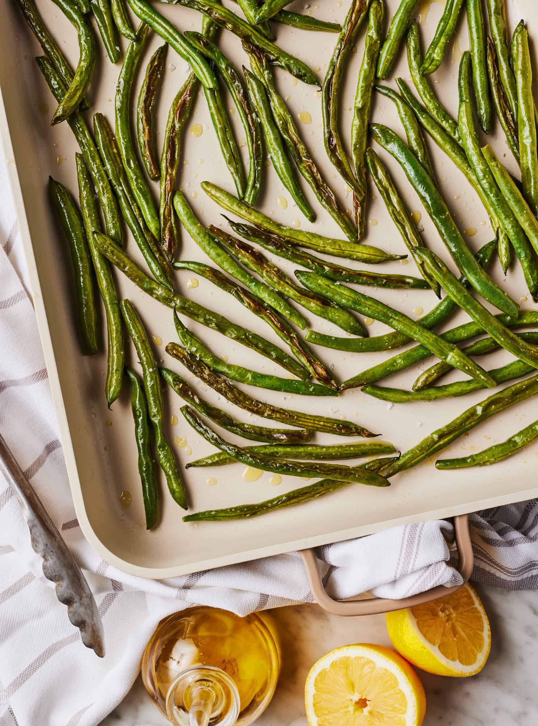 Oven roasted green beans