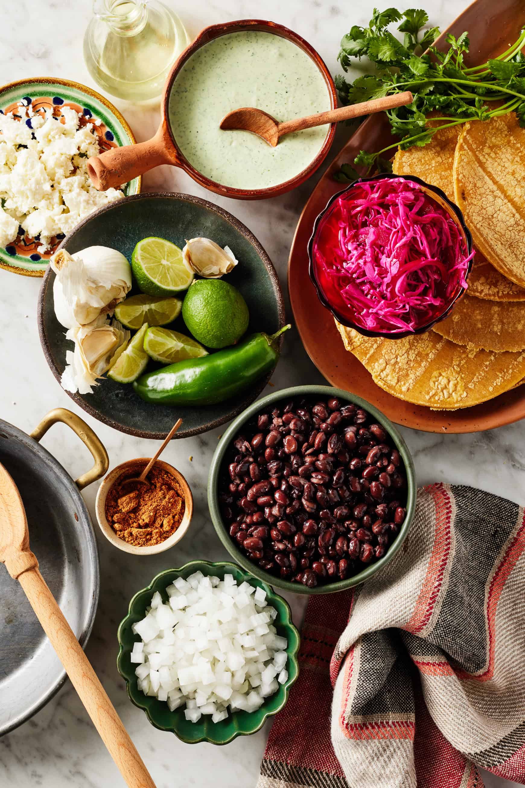 Black bean tacos ingredients