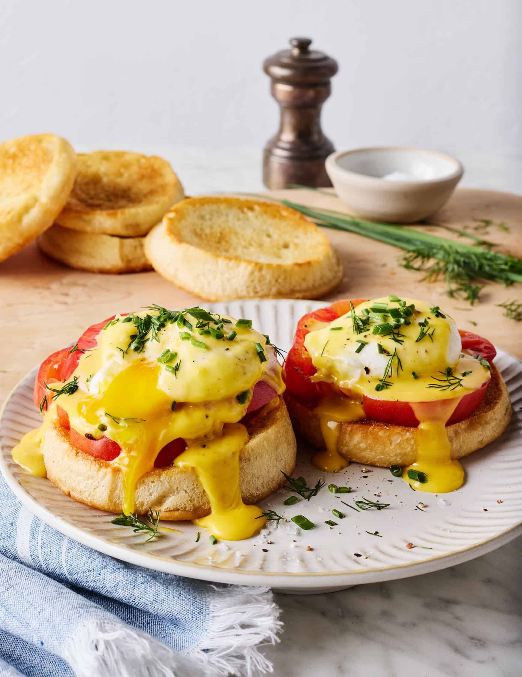 Eggs Benedict with hollandaise sauce
