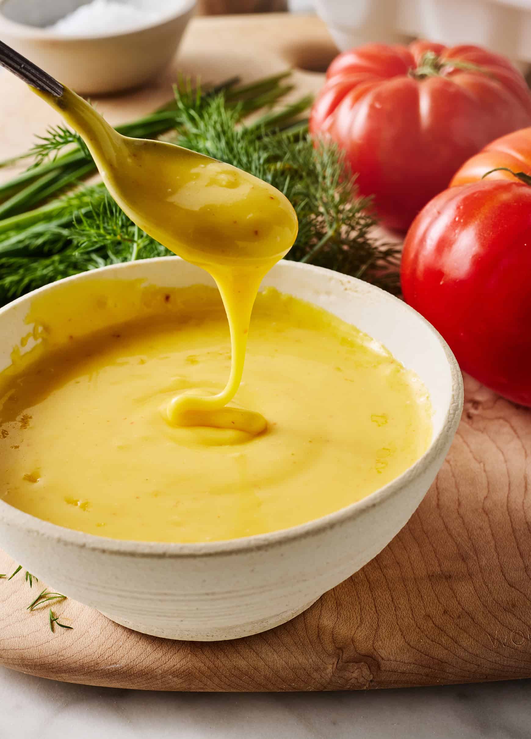 Homemade hollandaise sauce
