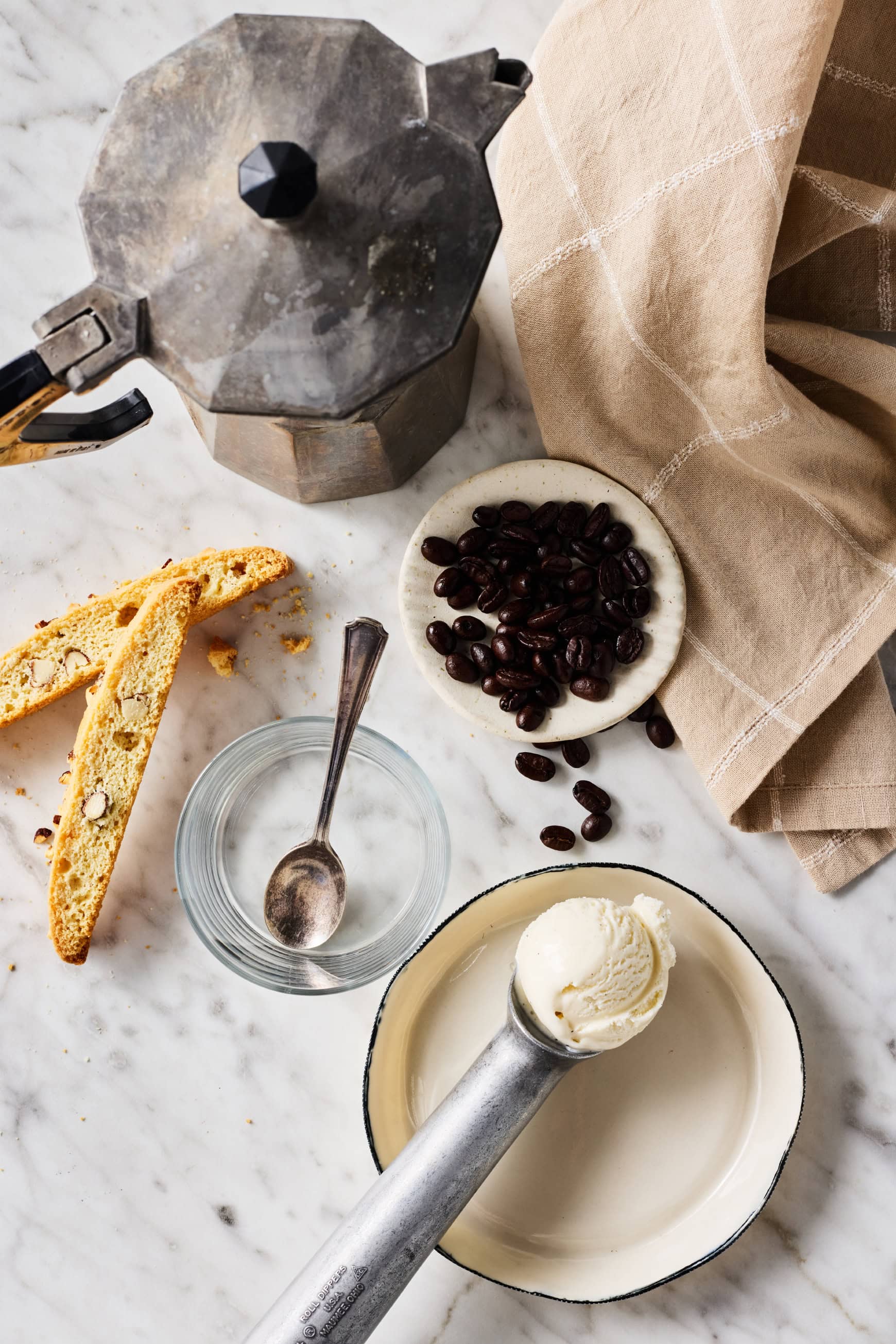 Recipe ingredients - espresso and ice cream
