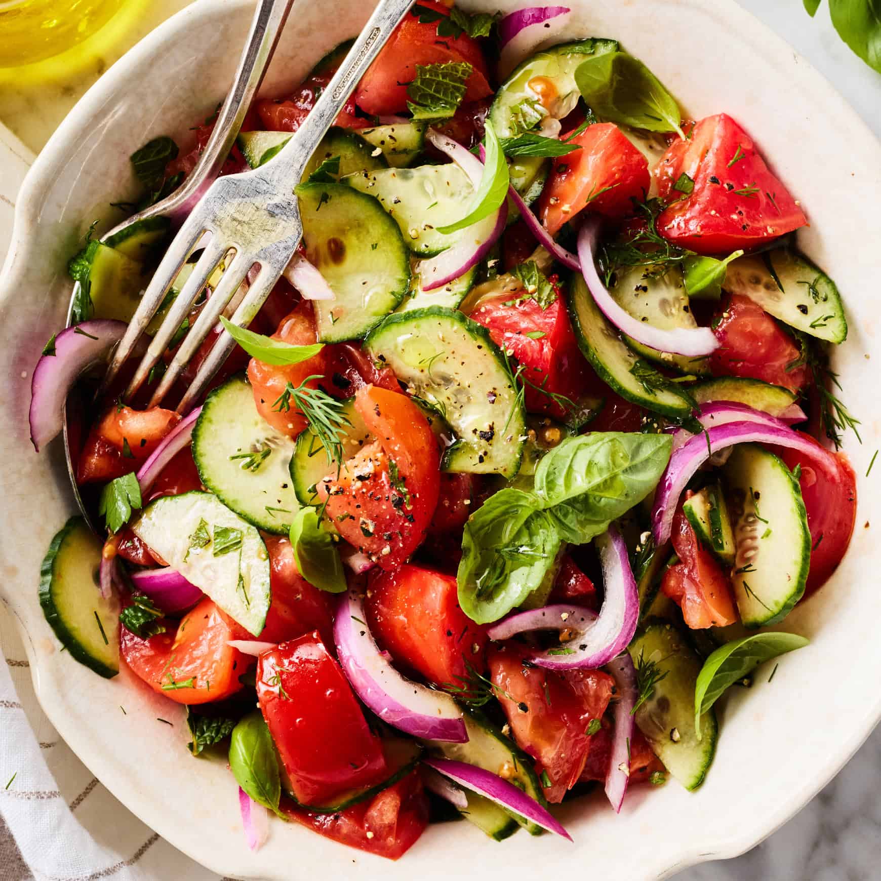 Cucumber tomato salad recipe