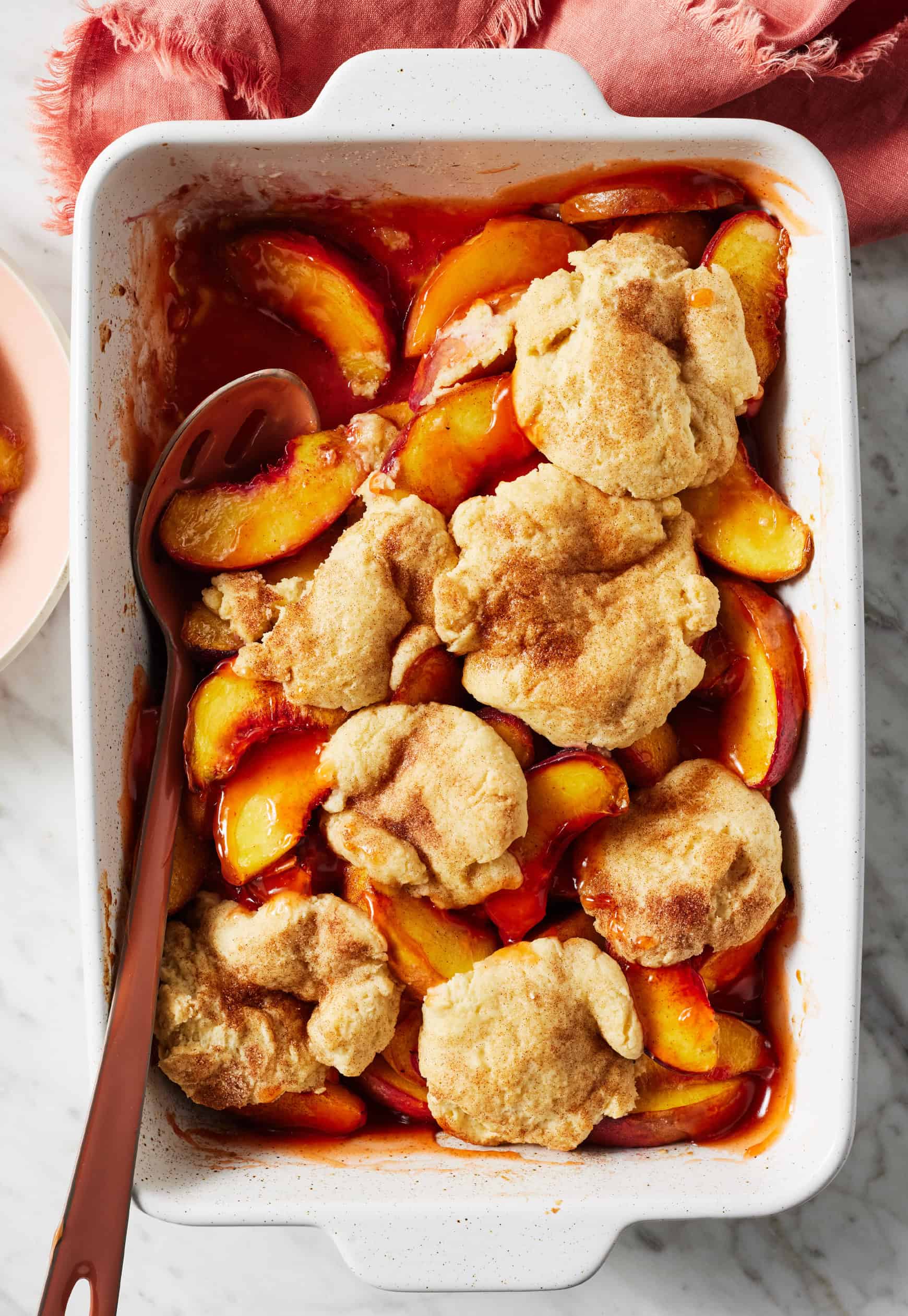 Homemade peach cobbler