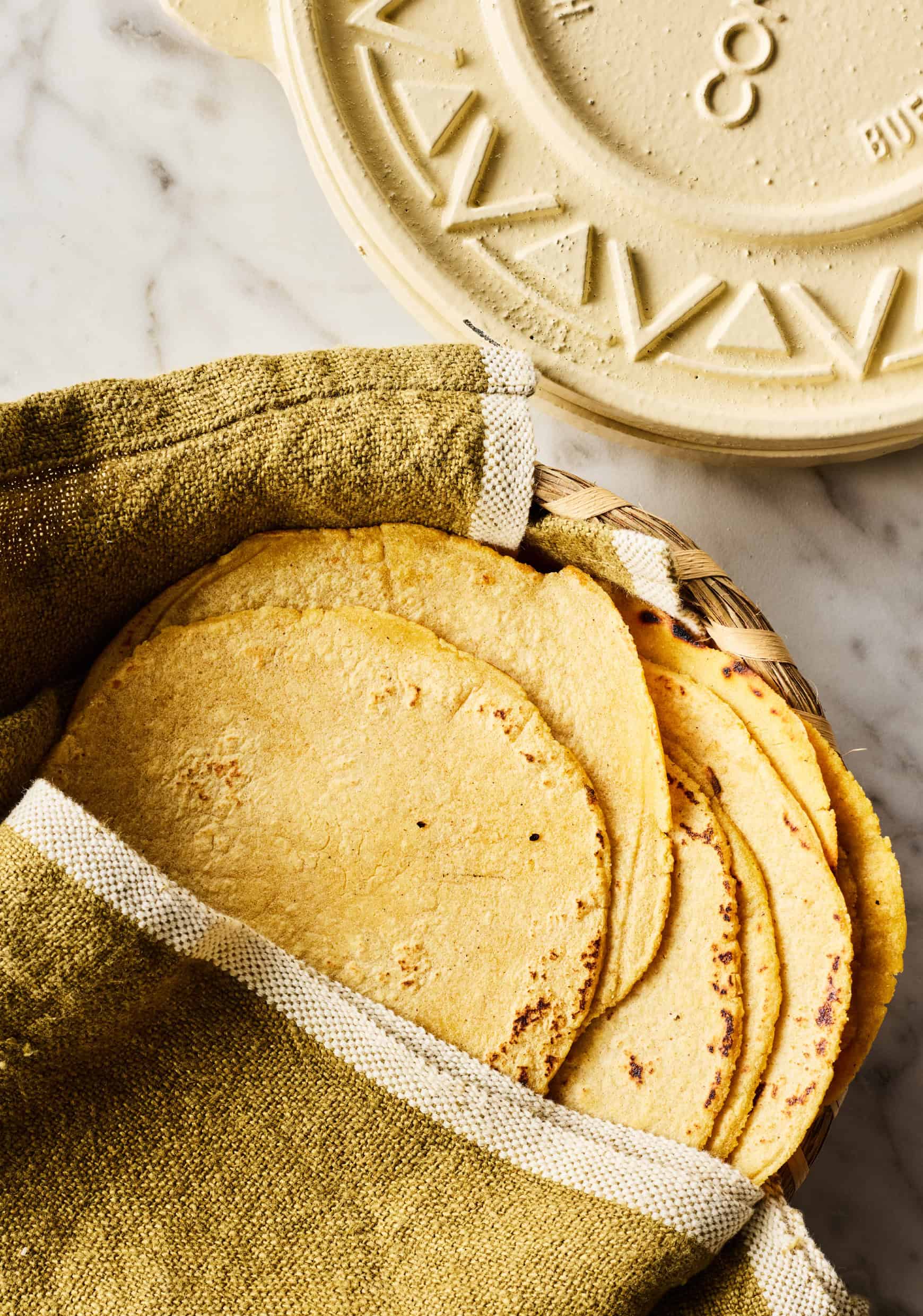 Homemade corn tortillas