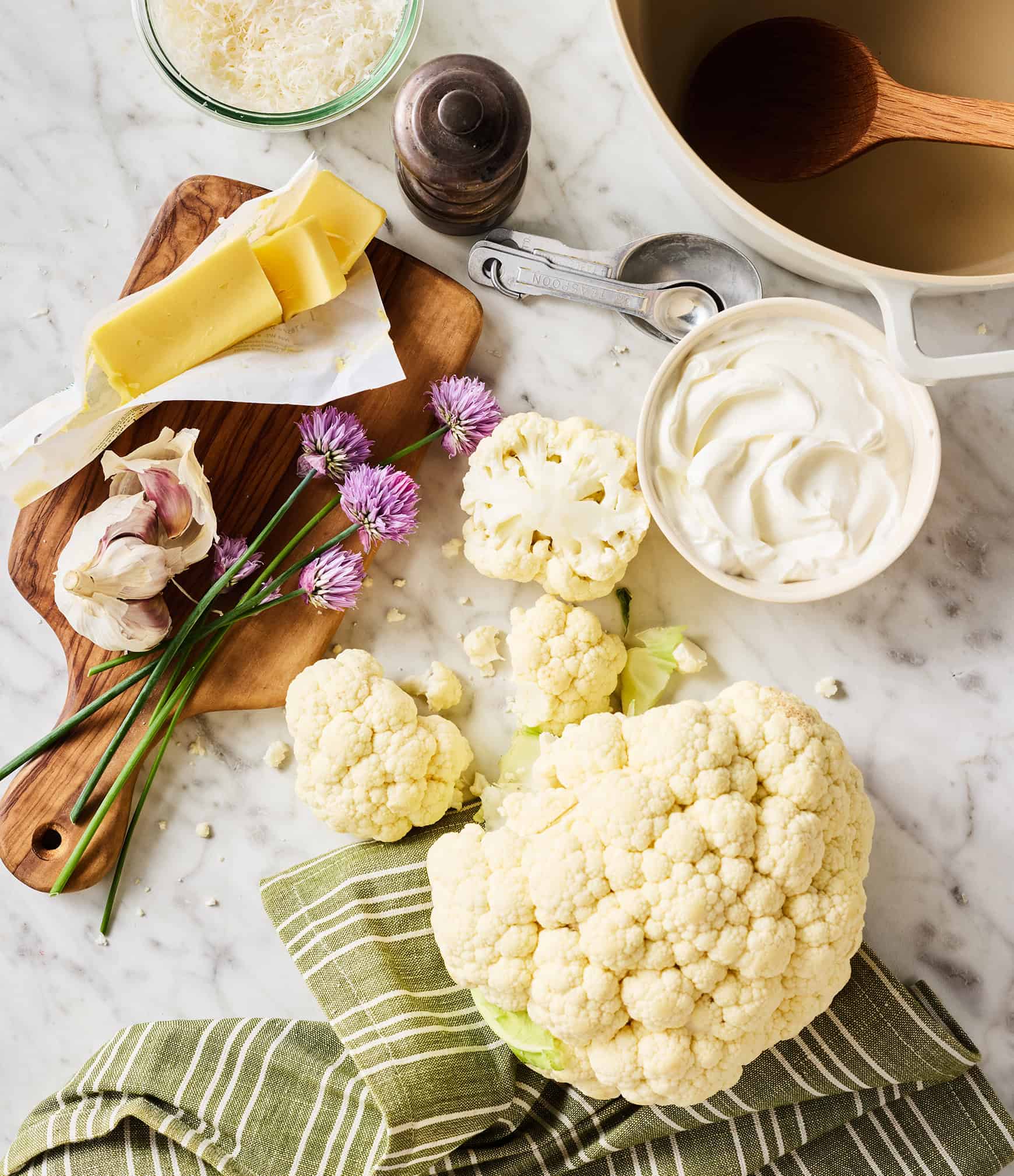 Cauliflower mashed potatoes recipe ingredients