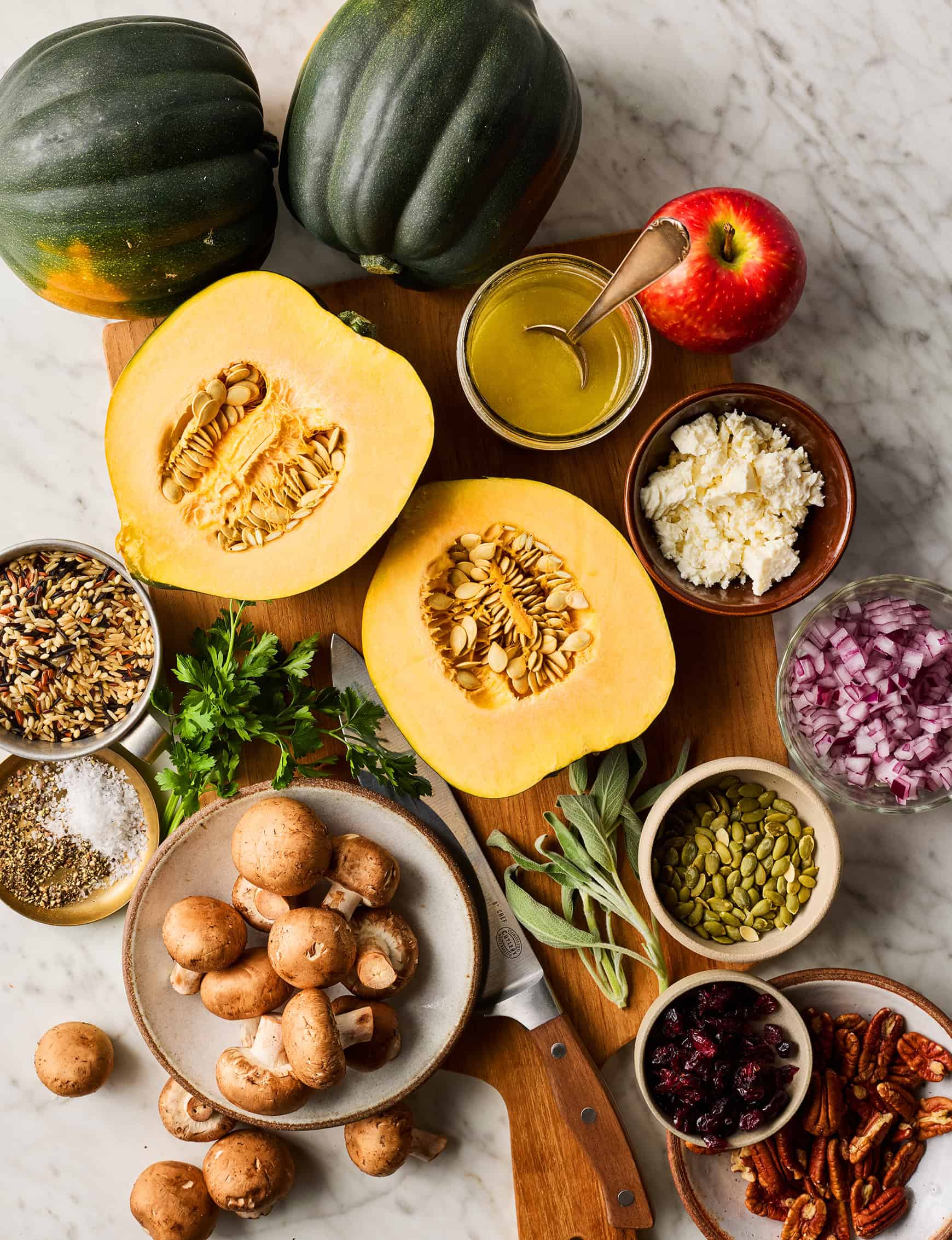 Stuffed acorn squash recipe ingredients