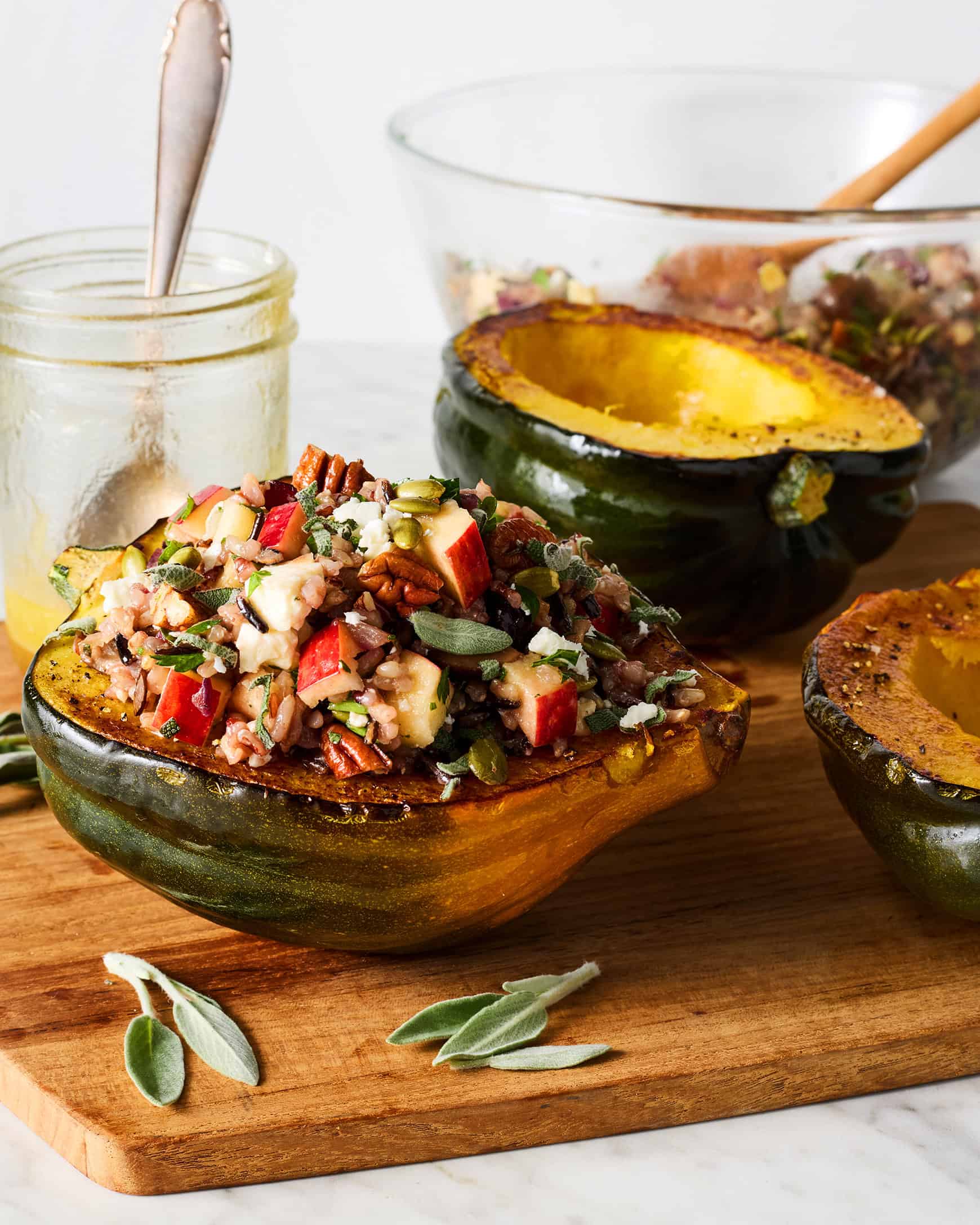 Stuffed acorn squash