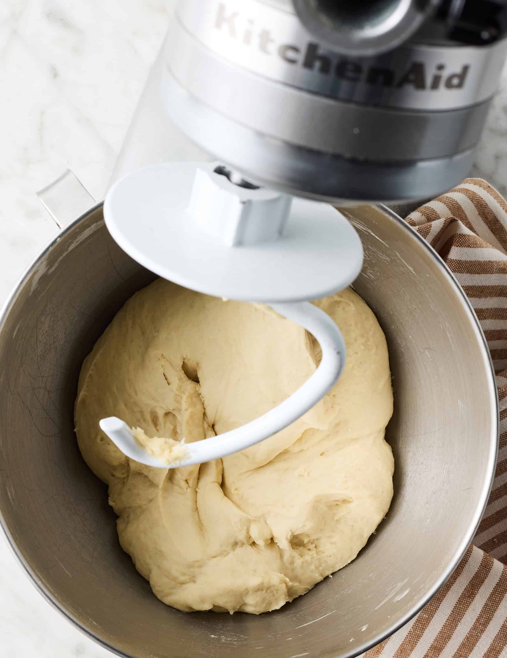 Dough in stand mixer