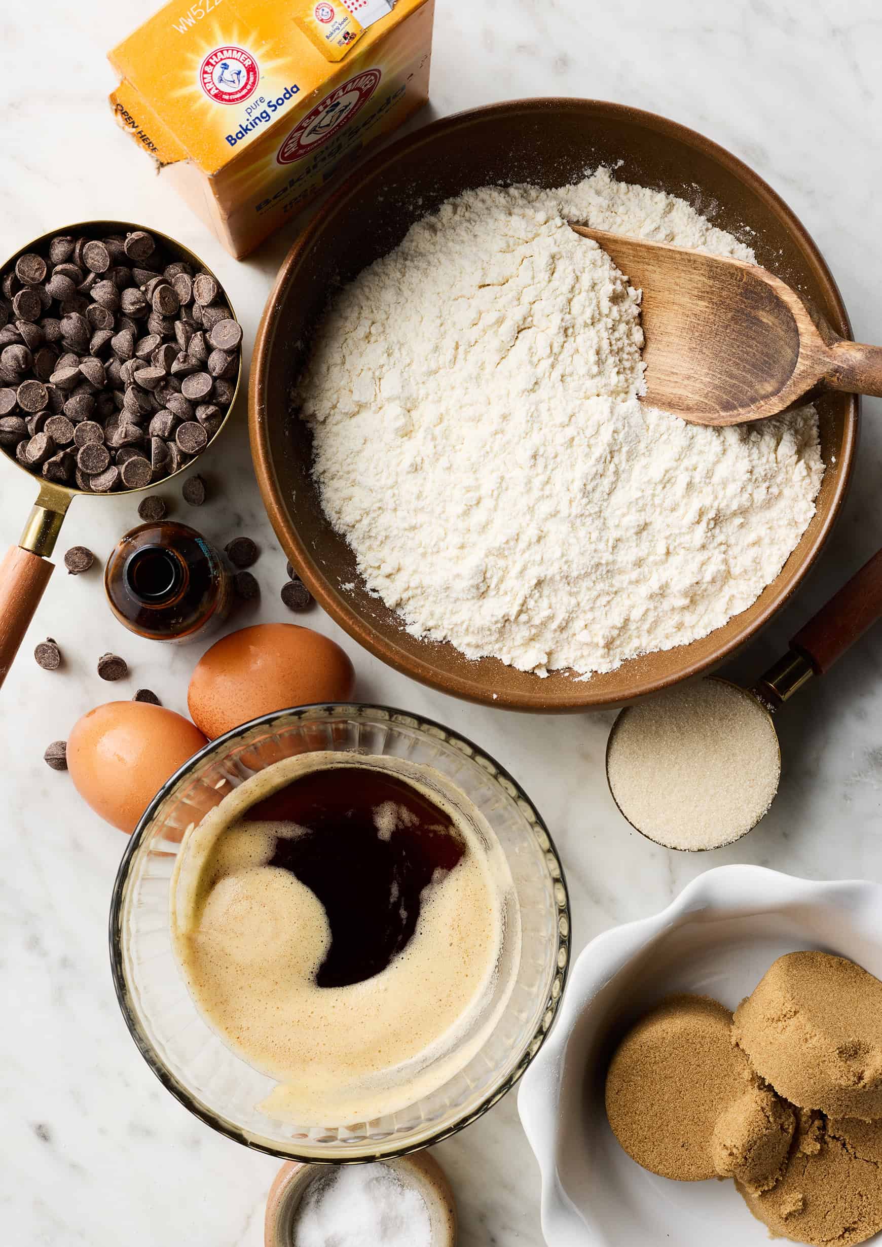 Brown butter chocolate chip cookies ingredients
