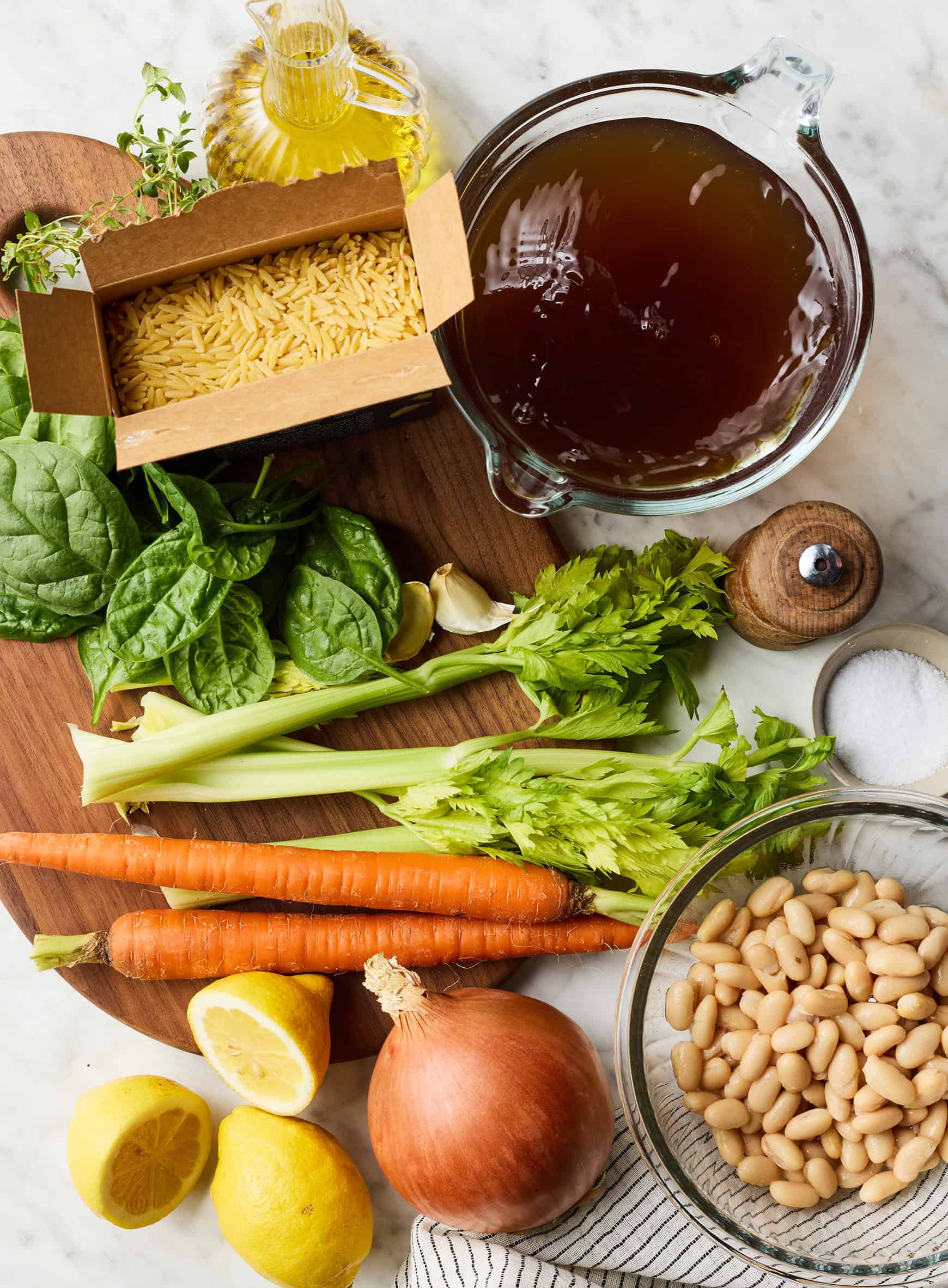 Lemon orzo soup recipe ingredients