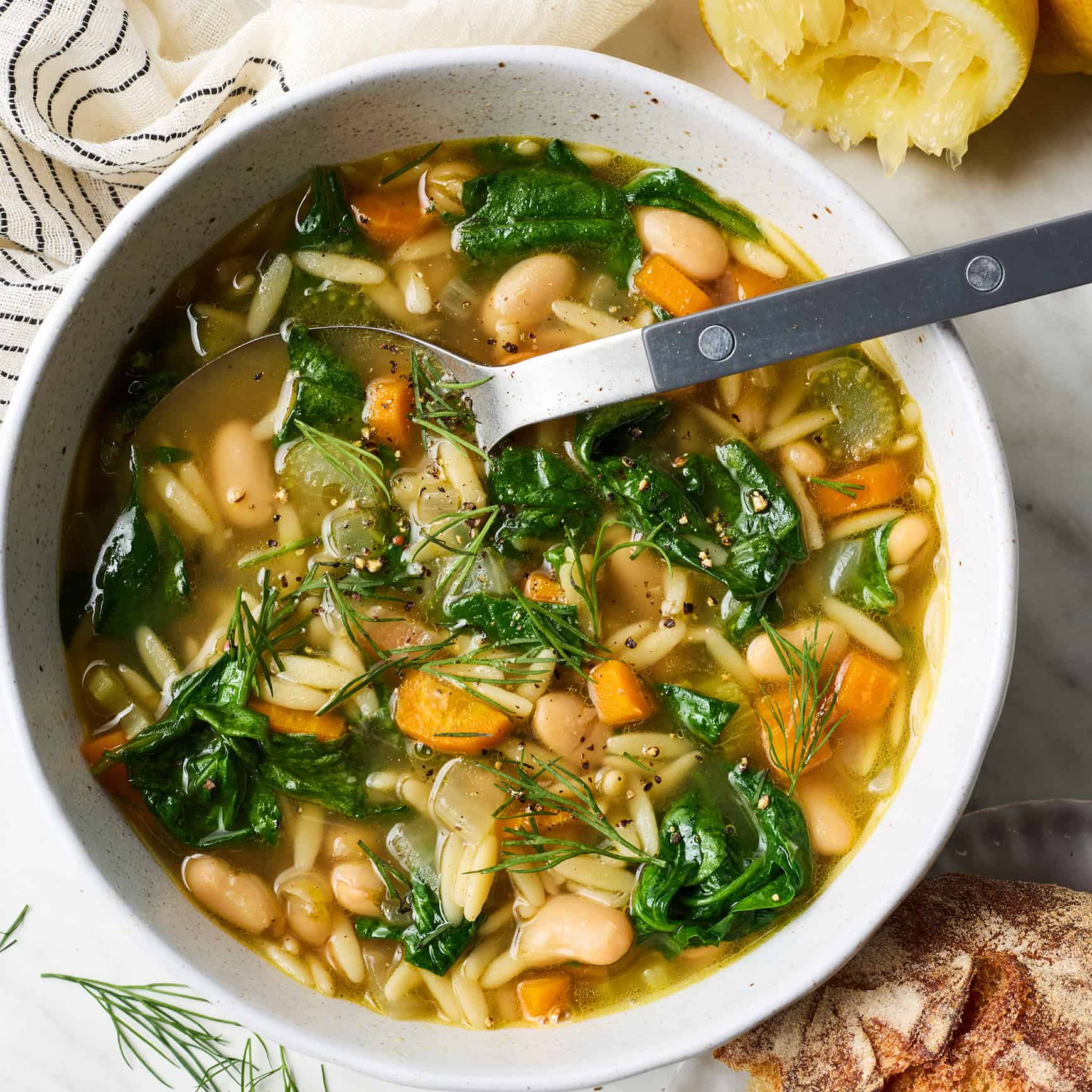 Lemon orzo soup recipe