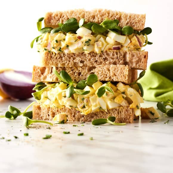 spring dinner ideas - egg salad sandwich