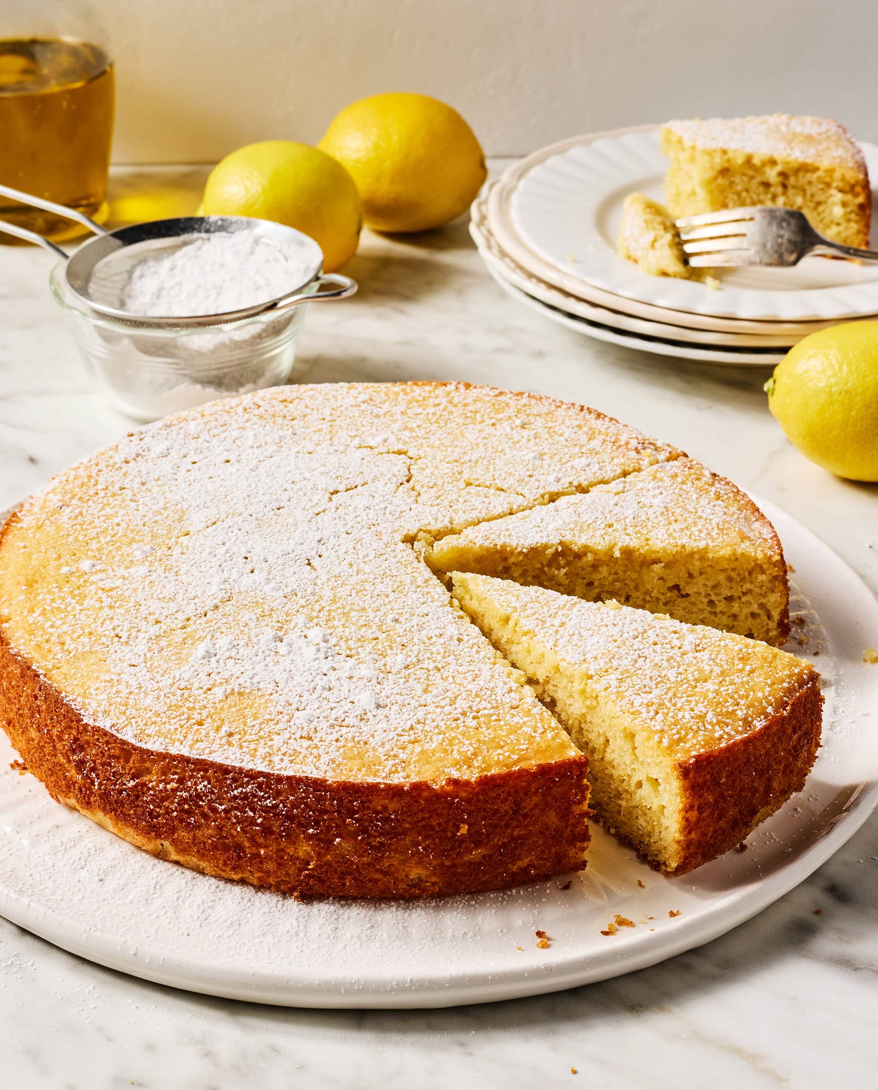 Lemon olive oil cake