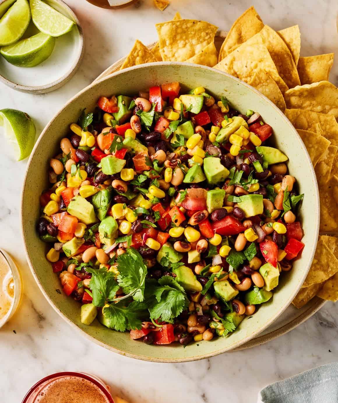Cowboy caviar with black beans black-eyed peas corn avocado lime vinaigrette naturally GF Memorial Day side