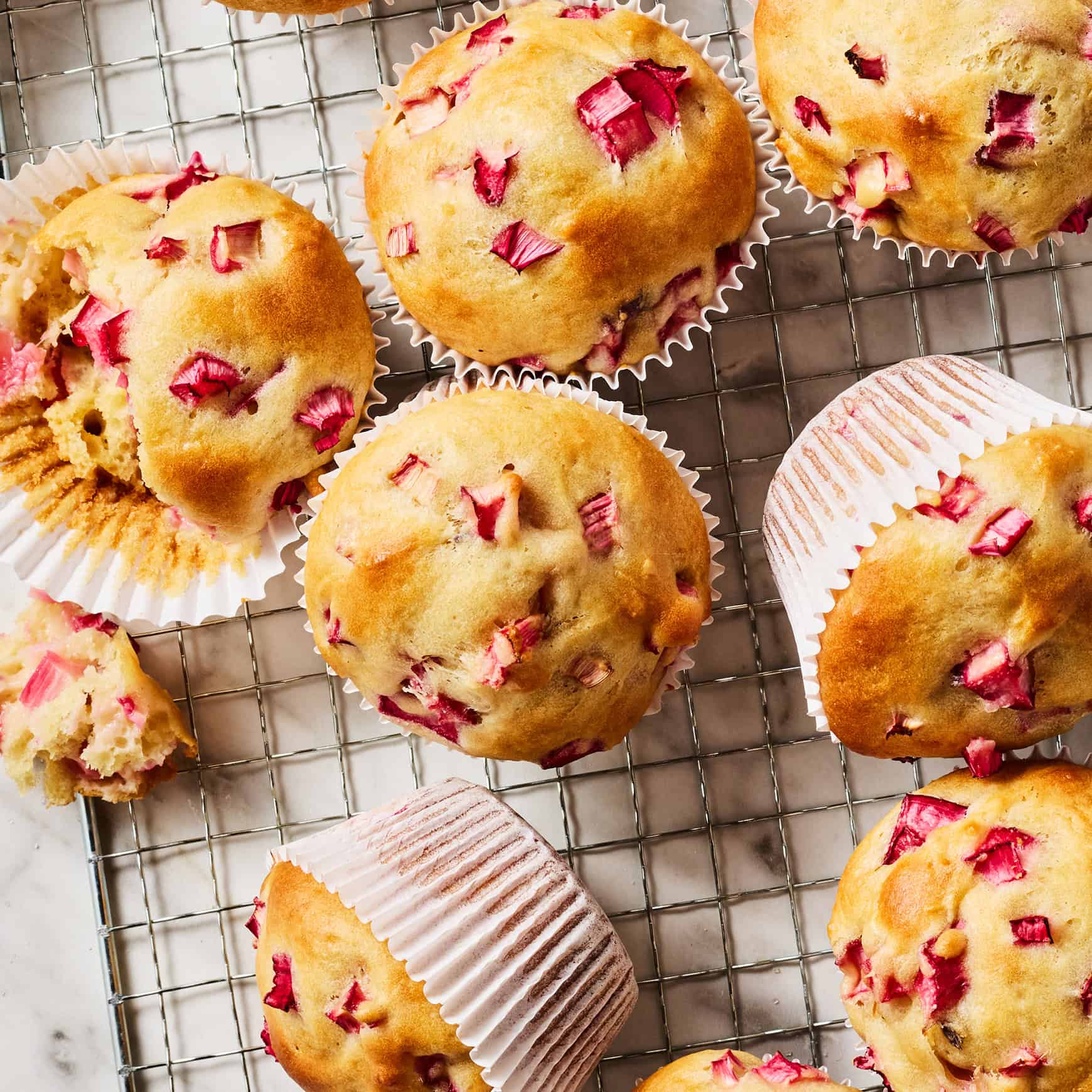 Rhubarb muffins recipe