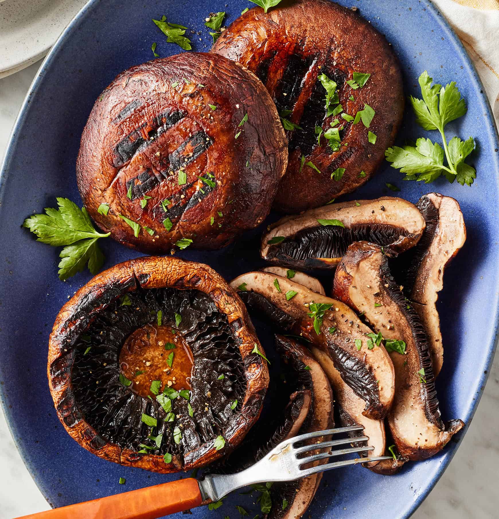 Grilled portobello mushrooms
