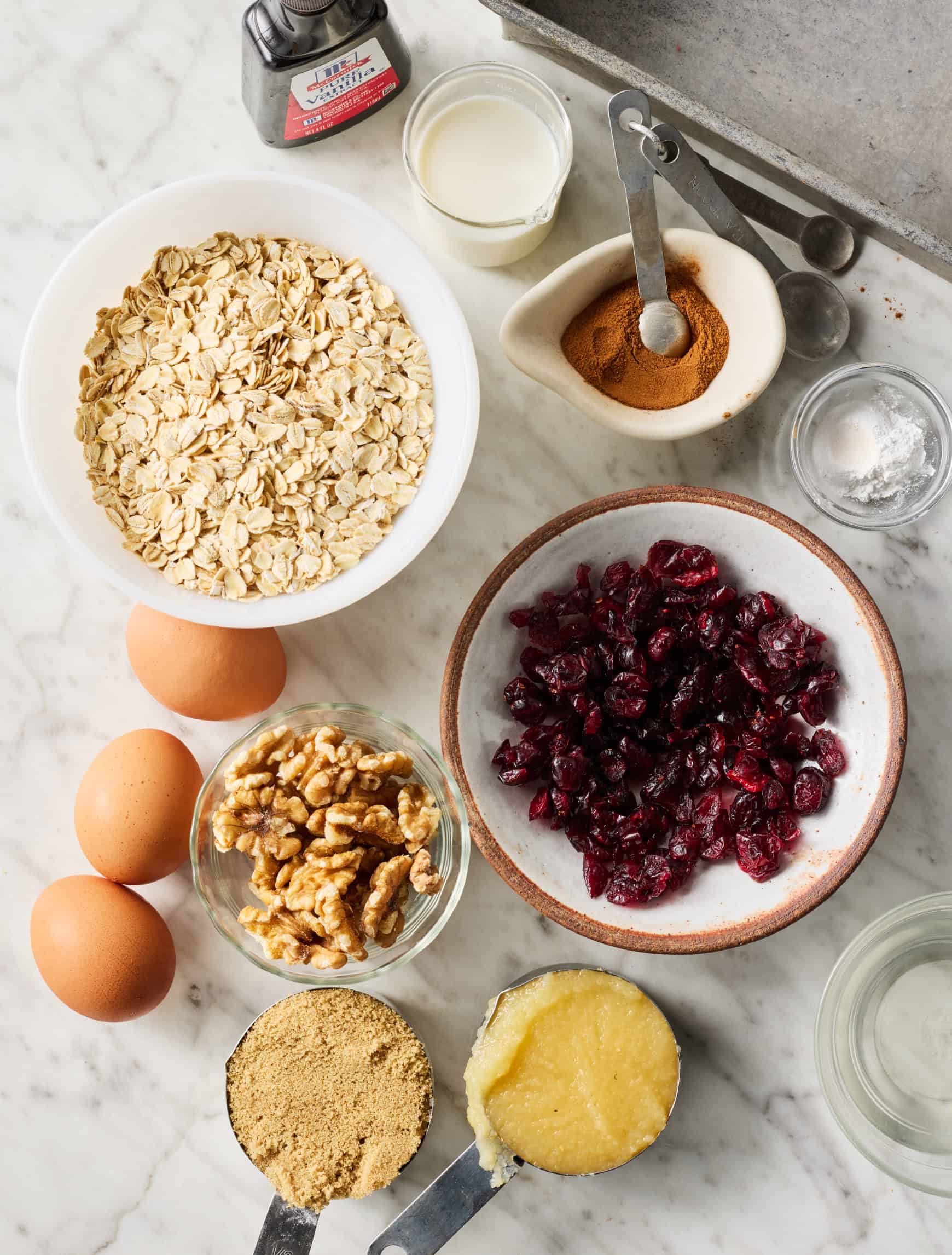 Oatmeal bars recipe ingredients