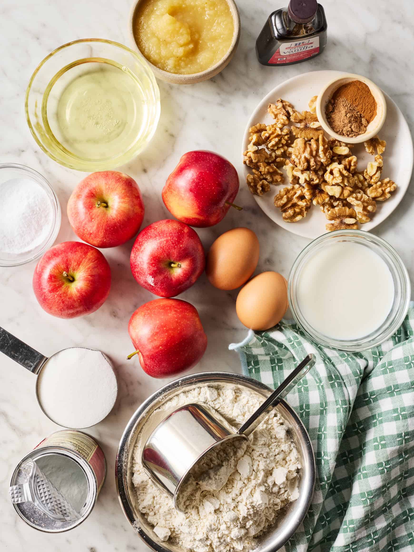 Apple bread recipe ingredients