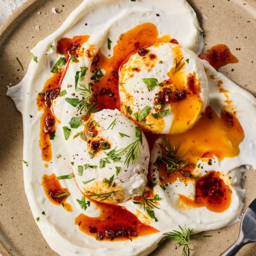 Turkish eggs (çılbır) by Love and Lemons