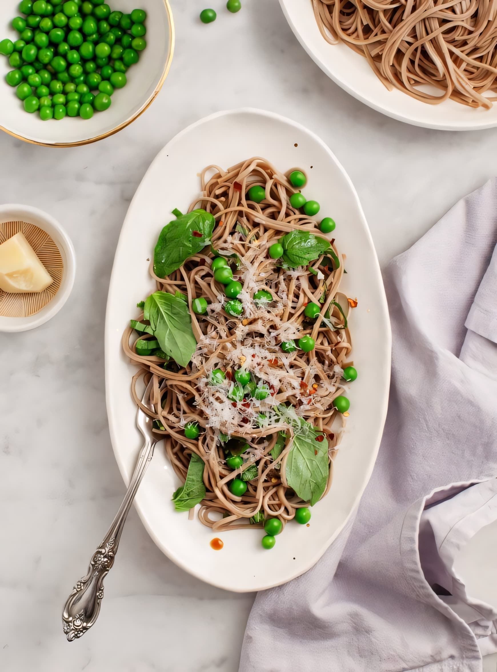 Sesame Basil Soba Noodles