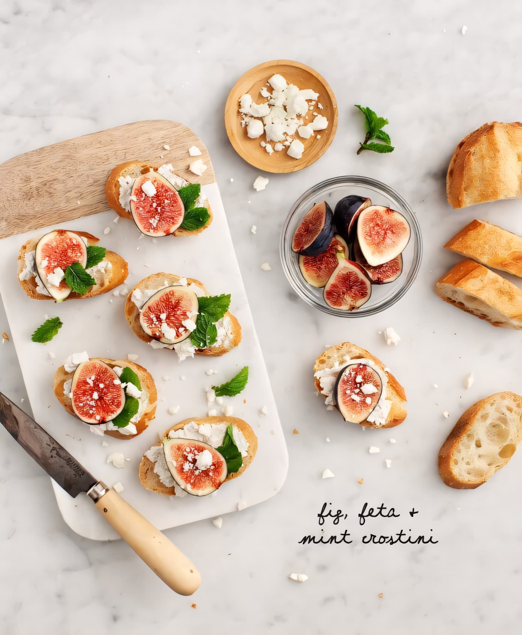 Fig, Feta & Mint Crostini