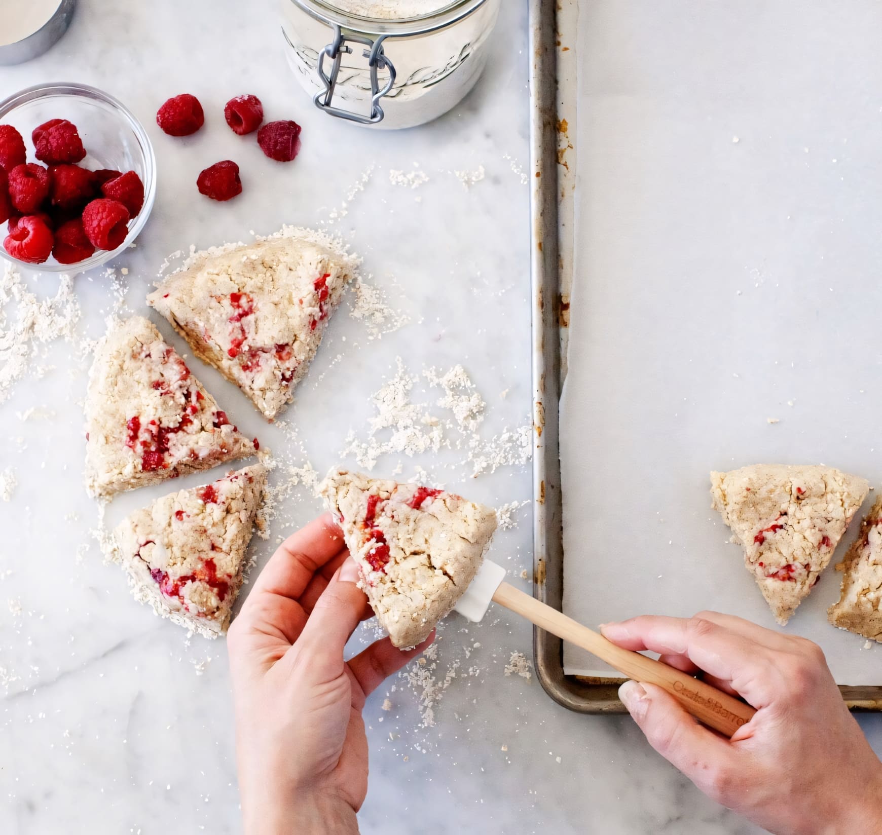 Gluten-Free Vegan Scones with Raspberries