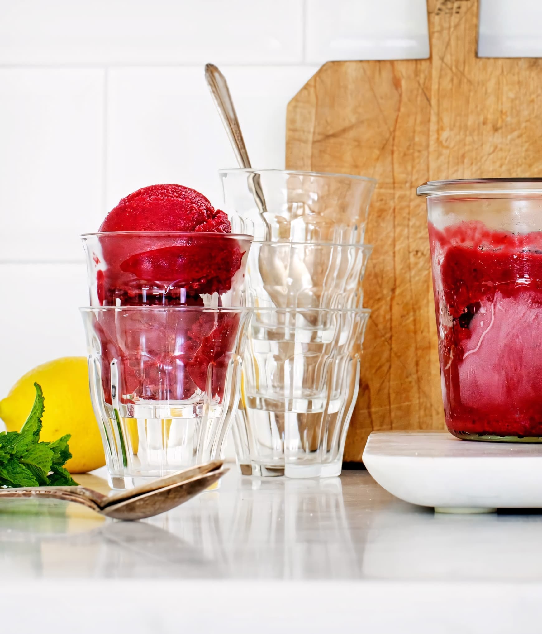 Tart Cherry & Mint Sorbet