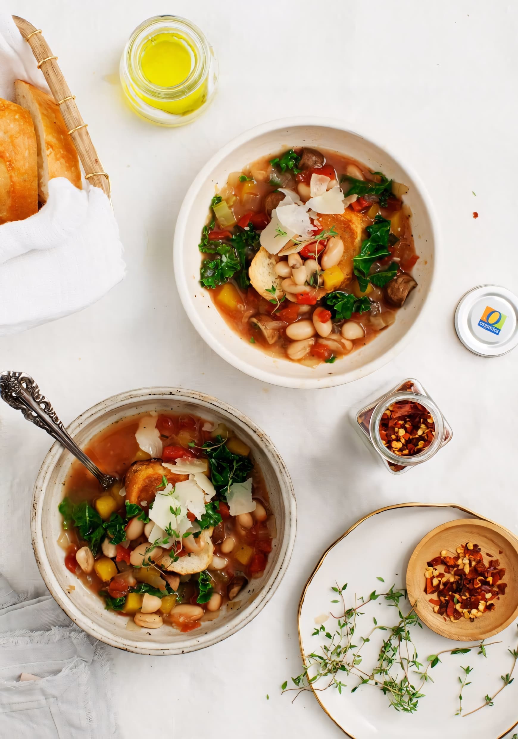 White Bean Tomato Mushroom Soup