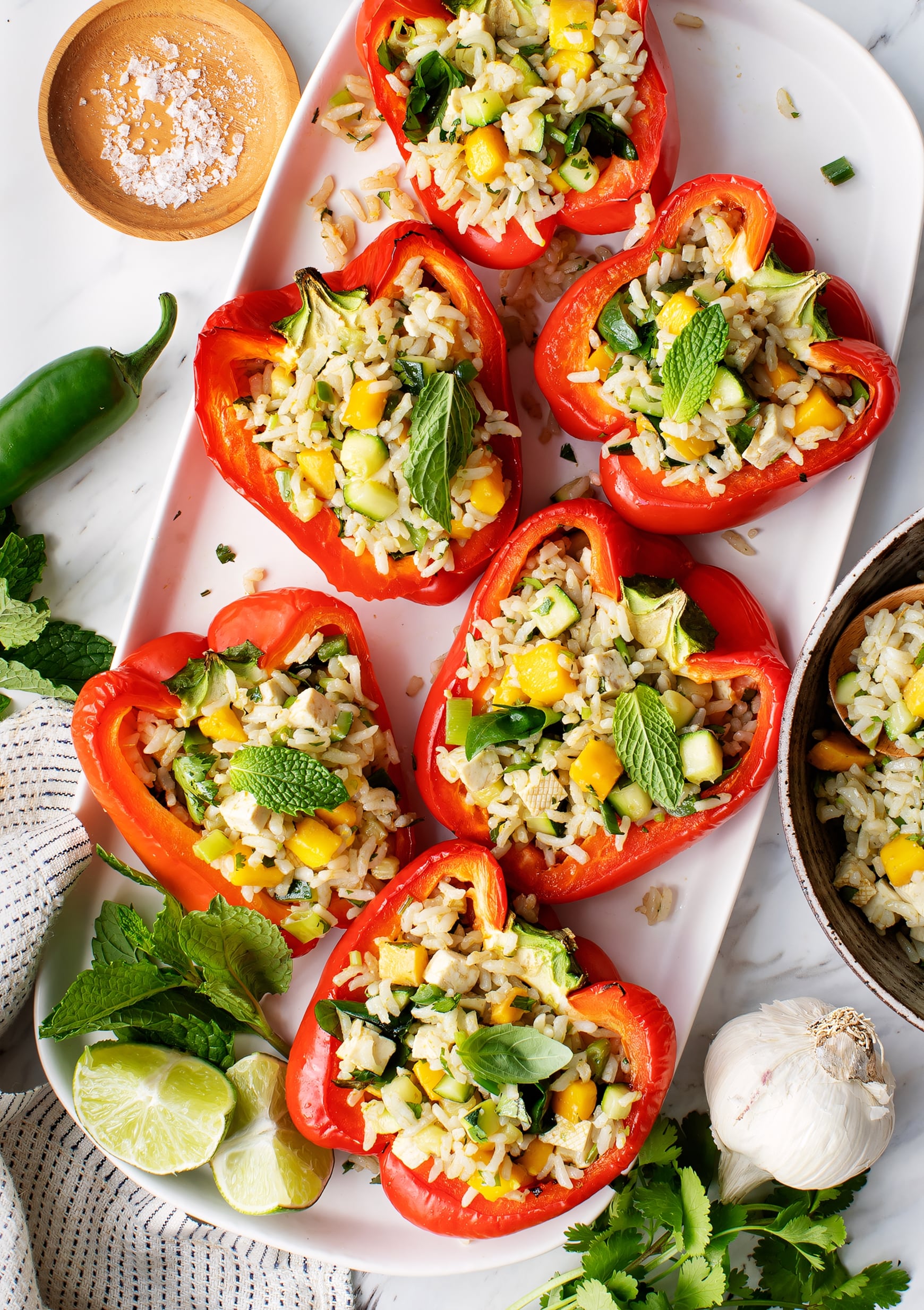 Coconut Rice Stuffed Peppers